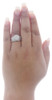 Diamond Wedding Bridal Set 10K White Gold Cluster Round Engagement Ring 0.40 Ct.