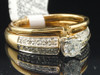 Solitaire Diamond Engagement Ring 14K Yellow Gold Wedding Bridal Set 0.50 Ct.