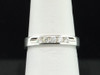 14K White Gold Round Cut Diamond Wedding Band Anniversary Ring 0.28 Ct.