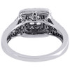 14k White Gold Princess Cut Diamond Halo Engagement Bridal Ring 0.75 Ct.