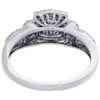 Diamond Cluster Engagement Wedding Ring 10K White Gold Pave Halo Style 0.33 Ct.