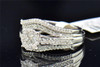 Ladies 14K White Gold Princess Cut Halo Diamond Engagement Ring Bridal Set