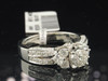 Solitaire Diamond Engagement Ring 14K White Gold Round Cut 0.96 Ct Split Shank