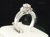 Solitaire Diamond Engagement Ring 14K White Gold Round Cut 0.96 Ct Split Shank