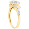 14K Yellow Gold Diamond Engagement Wedding Ring Princess Cut Halo Style 0.51 Ct.