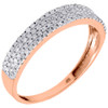 Diamond Wedding Anniversary Band Ladies 10K Rose Gold Round Cut Ring 0.33 Ct.