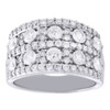 Diamond Wedding Fashion Ring Ladies 14K White Gold Round Design Band 1.95 Tcw.