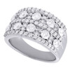 Diamond Wedding Fashion Ring Ladies 14K White Gold Round Design Band 1.95 Tcw.