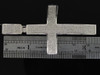 2.27 CT Diamond Cross Pendant .925 Sterling Silver Mens Dome Charm 3.30" Tall
