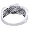 Diamond Wedding Band 10K White Gold Round Baguette Cut Ladies Ring 1/2 Ct