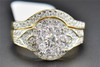 Diamond Bridal Set Solitaire Engagement Ring Wedding Band 14K Yellow Gold 1 Ct
