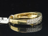 Ladies 10K Yellow Gold Brown & White Diamond Engagement Ring Wedding Band .39 Ct