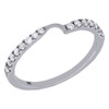 14K White Gold Two Stone Love & Friendship Diamond Ring Engagement Band 1/4 Ct.