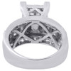 10K White Gold Ladies Princess Cut Diamond Wedding Engagement Ring Set 2.01 Ct.