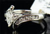 Ladies 14K White Gold Marquise Solitaire Diamond Engagement Ring Wedding .63 ct.