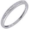 Diamond Wedding Ring 10K White Gold Round Pave Ladies Engagement Band 0.05 Ct