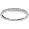 Diamond Wedding Ring 10K White Gold Round Pave Ladies Engagement Band 0.05 Ct