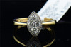 Diamond Marquise Design Engagement Ring 14K Yellow Gold Round Cut 0.47 Tcw.