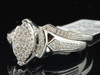 Diamond Engagement Wedding Set Ladies 10K White Gold Round Bridal Ring 1/3 Tcw.