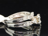 14K White Gold Real Marquise Diamond Engagement Ring Wedding Bridal Set 1/2 CT.
