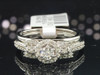Ladies 14K White Gold Diamond Engagement Ring Wedding Band Bridal Set .50 Ct.