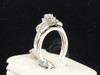 Ladies 14K White Gold Diamond Engagement Ring Wedding Band Bridal Set .50 Ct.