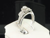 Ladies 14K White Gold Diamond Engagement Ring Wedding Band Bridal Set .50 Ct.