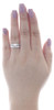 14K White Gold 3 Stone Princess Solitaire Diamond Wedding Ring Bridal Set 1 Ct.