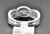 Solitaire Diamond Bridal Set 10K White Gold Engagement Ring Wedding Band 0.33 CT