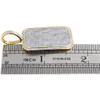 10K Yellow Gold Genuine Diamond Dog Tag Pendant 1.70" Mens Pave Charm 0.81 CT.