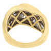 Diamond Wedding Band Ladies Yellow Gold Round Swivel Anniversary Ring 1.50 Tcw.
