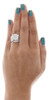 Diamond Bridal Set 14K White Gold Round Halo Engagement Wedding Ring 2.51 Tcw.