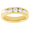 14K Yellow Gold Engagement Anniversary Band 5 Round Diamond Wedding Ring 1.50 Ct