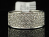 Diamond Wedding Band Ladies 14K White Gold Round Pave Anniversary Ring 1 Tcw.