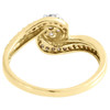 Diamond Engagement Ring Ladies 10K Yellow Gold Round Pave Wedding 1/3 Tcw.