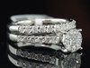 Round Solitaire Diamond Bridal Set White Gold Engagement Wedding Ring 1.39 Ct.