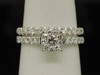 Round Solitaire Diamond Bridal Set White Gold Engagement Wedding Ring 1.39 Ct.