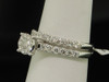 Round Solitaire Diamond Bridal Set White Gold Engagement Wedding Ring 1.39 Ct.