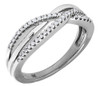 Diamond Infinity Style Wedding Band 10K White Gold Round Cut Ladies Ring 0.16 Ct