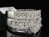 Ladies 14K White Gold 1.72 Ct. Diamond Engagement Ring Bridal Set Wedding Band