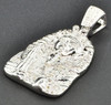 .925 Sterling Silver Genuine Diamond Mini Angel Pendant Pave 1.35 Charm 1/4 CT.