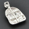 .925 Sterling Silver Genuine Diamond Mini Angel Pendant Pave 1.35 Charm 1/4 CT.