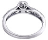 Diamond Engagement Ring Round Cut Solitaire Halo Style 10K White Gold 0.28 Ct.