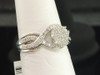 Diamond Pave Fashion Right Hand Cocktail Ring 10K White Gold Round Cut 1/3 Ct