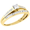 Solitaire Diamond Wedding Bridal Set 10K Yellow Gold Engagement Ring 0.50 Ct.