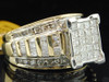 Diamond Engagement Ring 14K Yellow Gold Princess Round & Baguette Cut 2 Ct