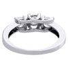 14K White Gold Round Cut Solitaire Diamond 3 Stone Wedding Engagement Ring 1 CT.