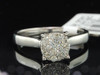 14k White Gold Round Diamond Wedding Engagement Ring Promise Band 1/4 Ct.