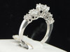 Flower Diamond Engagement Ring 14K White Gold Round 5 Stone Bridal Band 1 Ct.