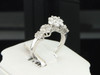 Flower Diamond Engagement Ring 14K White Gold Round 5 Stone Bridal Band 1 Ct.